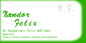 nandor felix business card